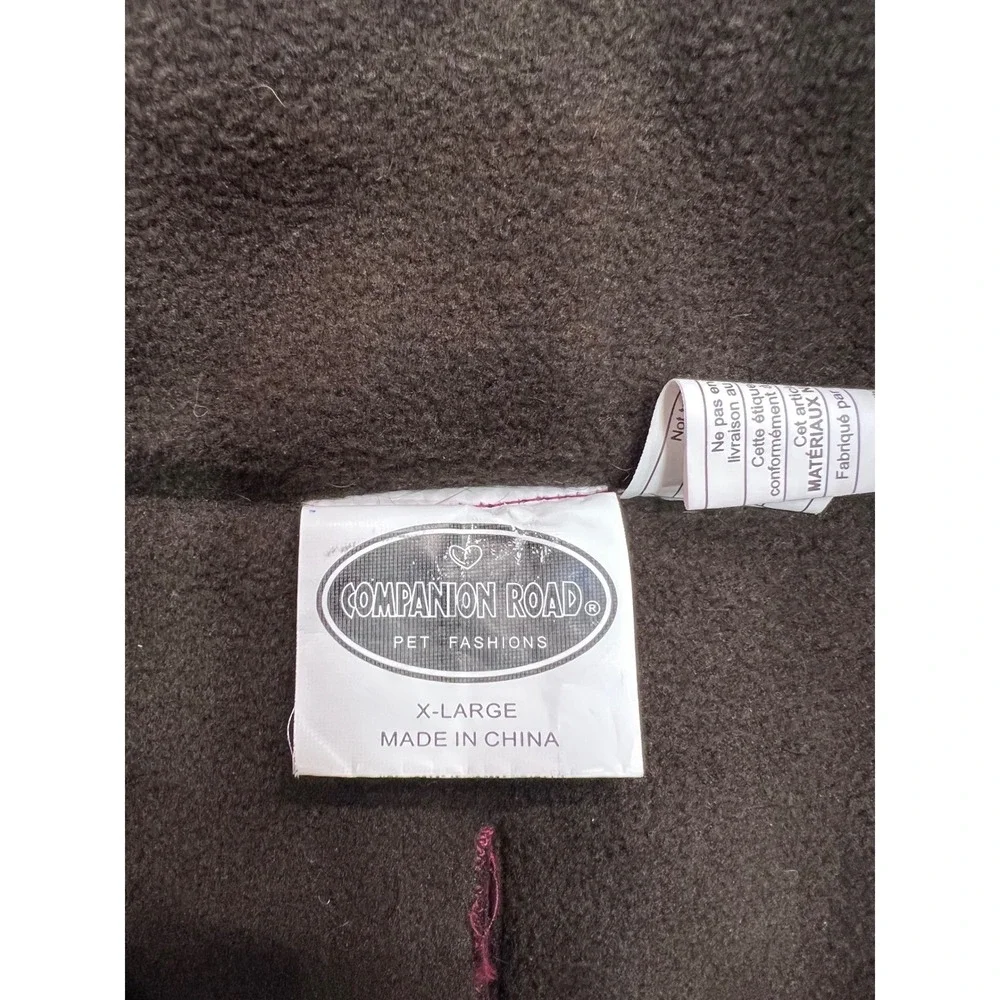Companion Road Dog Jacket XL Burgundy Quilted Fleece‎ Lined Reflective Safety